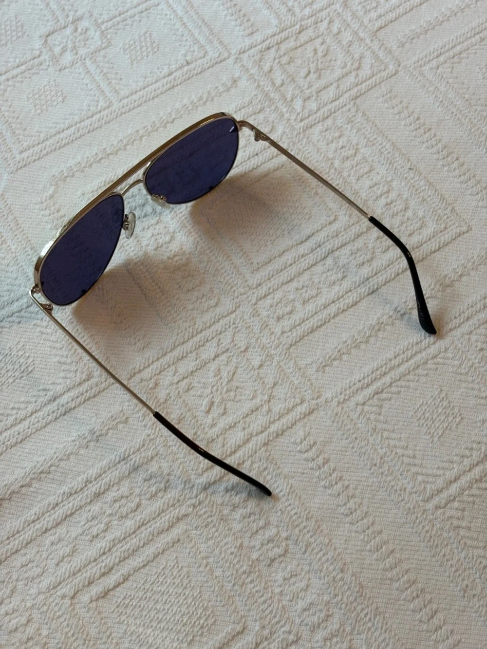 Quay x Desi Perkins High Key Aviator Sunglasses Gold Brown Gradient